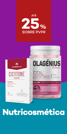 Produtos Nutricosm&eacute;tica com destaque promocional de at&eacute; 25% sobre pre&ccedil;o de Venda ao P&uacute;blico Recomendado